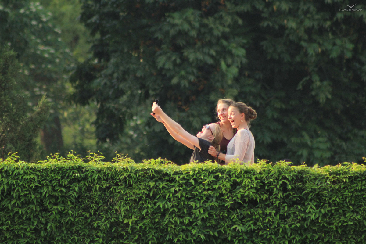 selfie photo in park